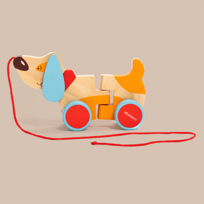 Wooden Dog Pull Along Toy - Bruno (1 Years+)