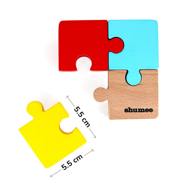 Wooden Puzzle Duo - Square & Circular Puzzles (2+ Years)