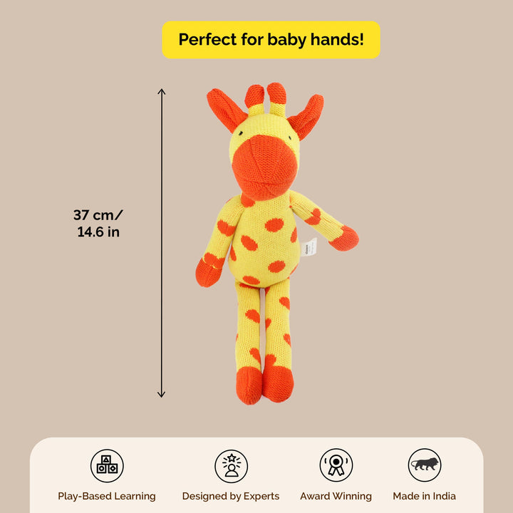 Soft Plush Knitted Giraffe Cuddly Buddy Toy (1 Years+)