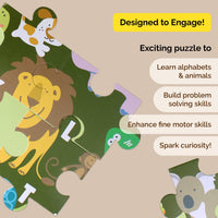 Animal Alphabet Floor Puzzle I 30 Large Pieces I Pack of 5 - (3 Years+)