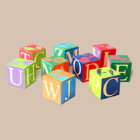 Wooden Alphabet Building Blocks - 13 Large Blocks (2 Years+)