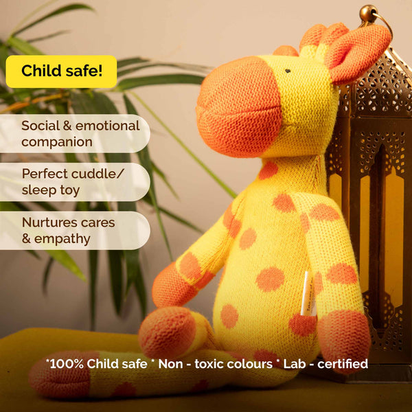 Soft Plush Knitted Giraffe Cuddly Buddy Toy (1 Years+)