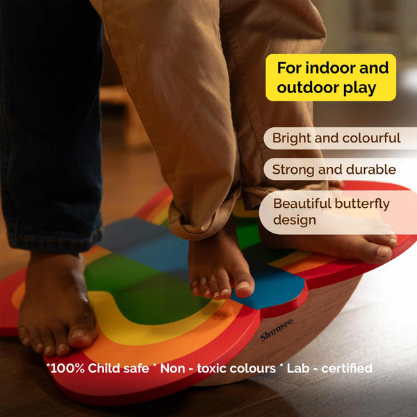 Wooden Butterfly Balance Board - Self Balancing Activity Toy (3+ Years)