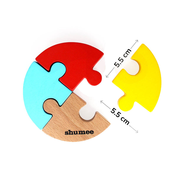 Wooden Puzzle Duo - Square & Circular Puzzles (2+ Years)