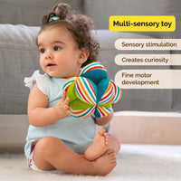 Soft Plush Clutch Ball For Babies With Rattle (0 Month+)