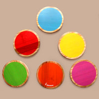 Colourful Wooden Stepping Discs - 1 Years+