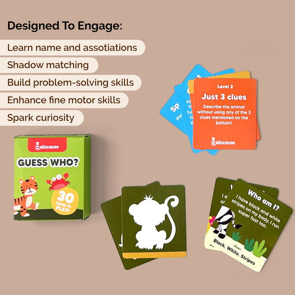 Jungle Themed Floor Puzzle & Card Game Set (3+ Years)