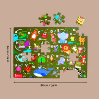 Jungle Themed Floor Puzzle & Card Game Set (3+ Years)