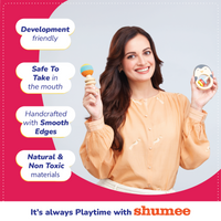 Baby Giraffe Teether Ring Toy for - 0 Months+