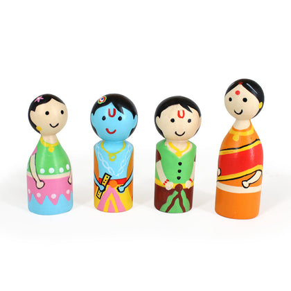 Krishna Set Combo - Peg Dolls, Memory Cards & Story Books (4+ Years)
