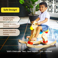 Wooden Rocking Horse Swing Toy For Baby & Toddlers (1 Years+)