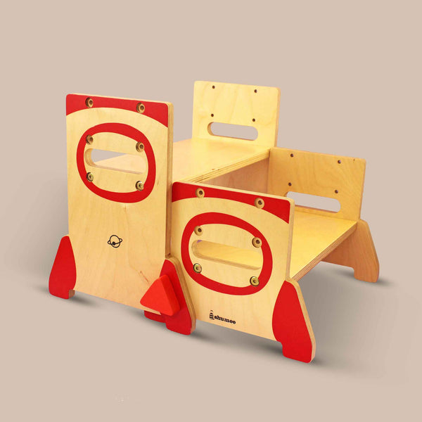 Wooden Stepping Stool For Toddlers (1-10 Years)