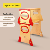 Wooden Stepping Stool For Toddlers (1-10 Years)
