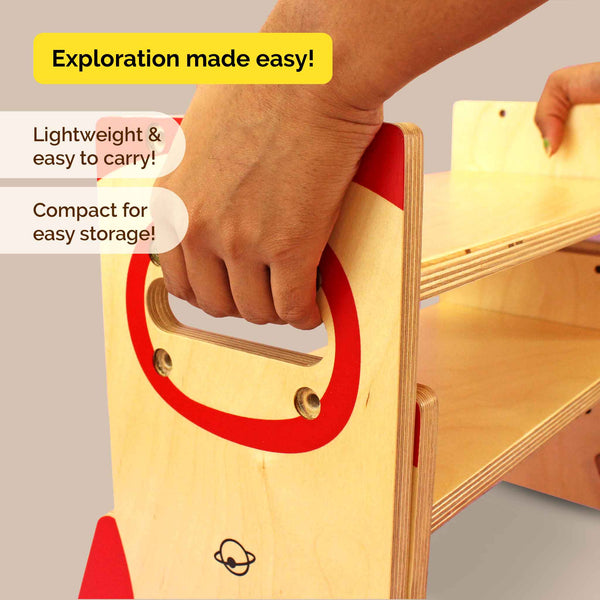 Wooden Stepping Stool For Toddlers (1-10 Years)