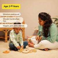 Wooden Kitchen Set - Cooking Set For Lil Chefs (3+ Years)