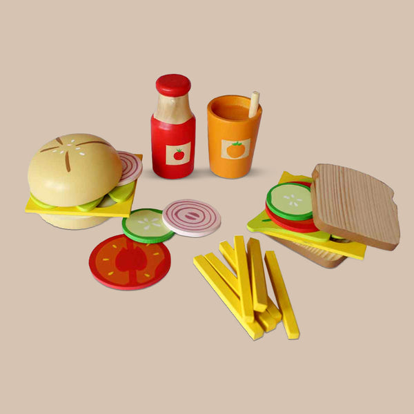 Wooden Sandwich and Burger Cooking Set (3 Years+)
