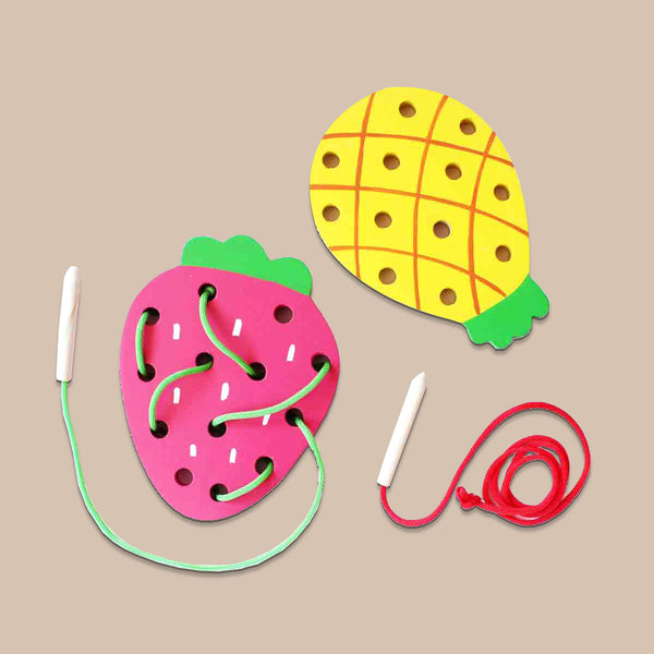 Wooden Fruit Lacing Set with Blunt Needles (3 Years+)
