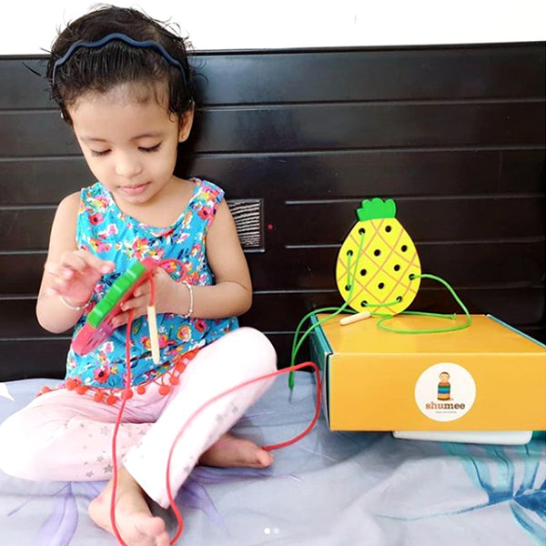 Wooden Fruit Lacing Set with Blunt Needles (3 Years+)