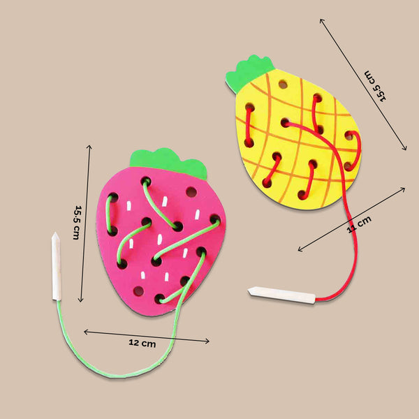 Wooden Fruit Lacing Set with Blunt Needles (3 Years+)