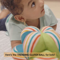 Soft Plush Clutch Ball For Babies With Rattle (0 Month+)