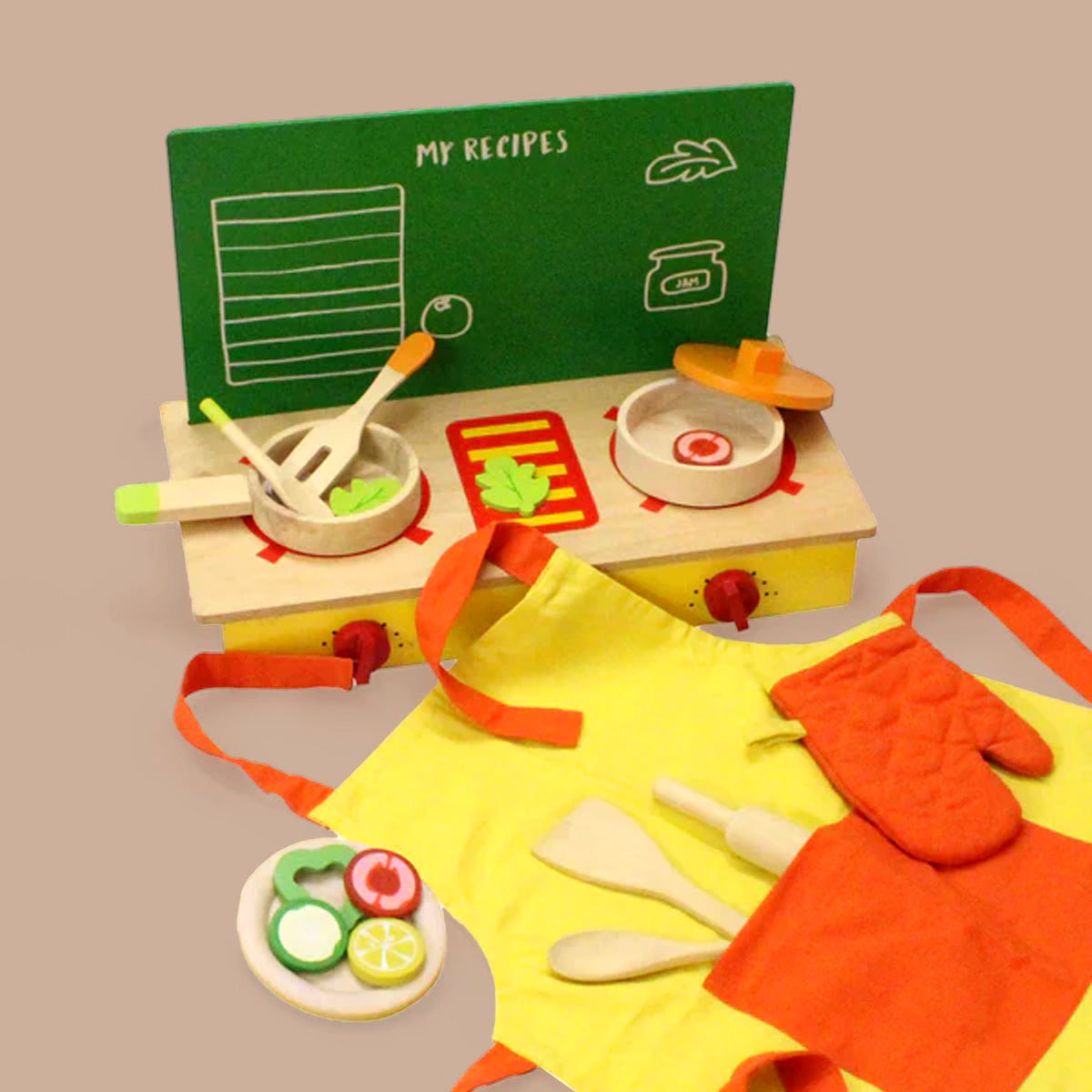 Cooking Set Buy Kids Wooden Kitchen Playset toy Online Shumee
