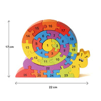 Rainbow Wooden Snail Puzzle  - 3 Years+