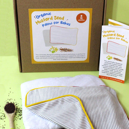 Striped Organic Mustard Seed Pillow for Babies (0+ Months)