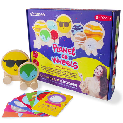 Wooden Solar System Playset - Planet on Wheels (3 Years+)