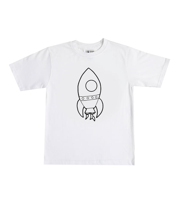 Wear My Art DIY Art Kit-Kids T-Shirt-Rocket Stencil