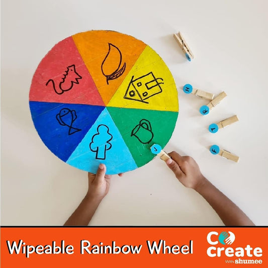 DIY Playtime: How to make a Wipeable Rainbow Wheel