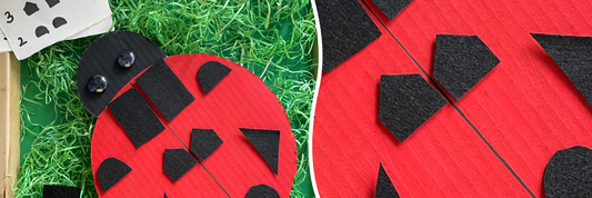 Teach your child symmetry with this fun DIY Ladybug Puzzle