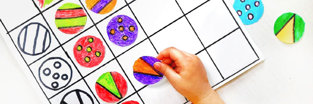 DIY Pattern Puzzle: Help your toddler learn to tell things apart.