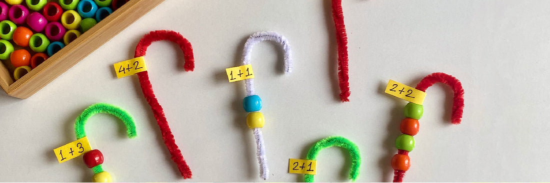 Candy Cane Addition: A DIY Christmas activity your child will love