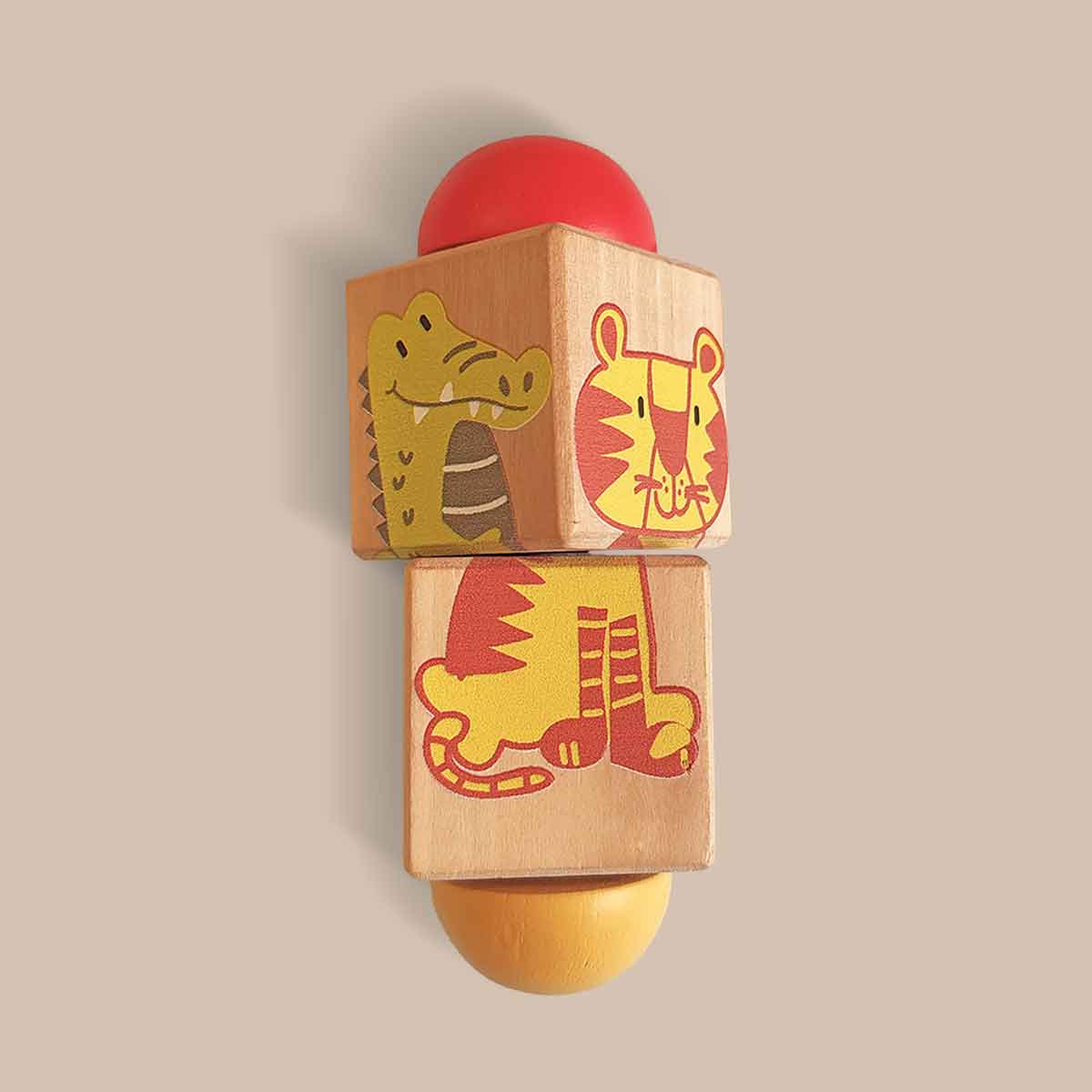 Buy online Wooden Animal Rotate and Turn Puzzles for kids | Shumee