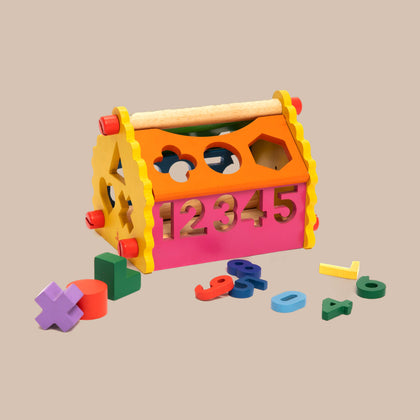 Wooden Shape & Number Sorter House Toy (1 Years+)