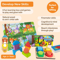 All-in-1 Toddler Jungle Play Gift Box – Wooden Toys (2+ Years)