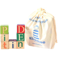 Wooden Alphabet Building Blocks - 13 Large Blocks (2 Years+)