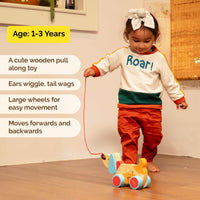 Wooden Dog Pull Along Toy - Bruno (1 Years+)
