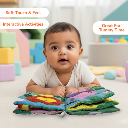 Shumee Touch & Feel Cloth Book – Interactive Sensory Activity Book for Babies (0–2 Years)