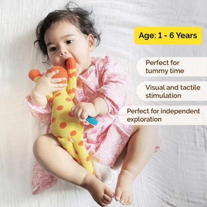 Soft Plush Knitted Giraffe Cuddly Buddy Toy (1 Years+)