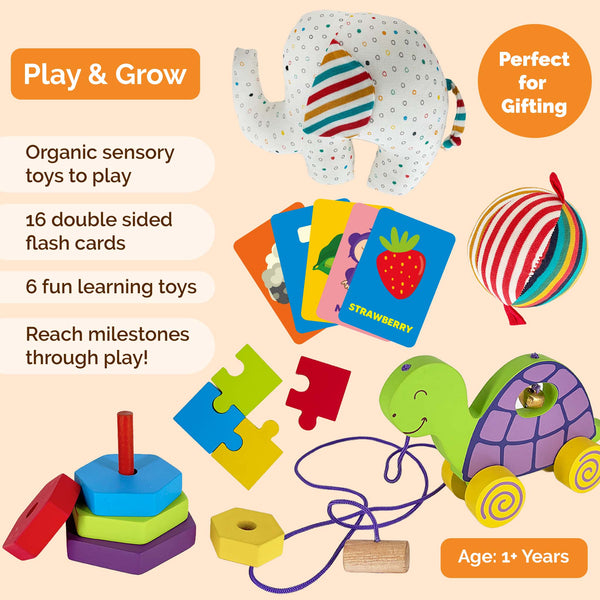 All-in-1 Baby Gift Box – Wooden & Organic Toys (1+ Years)