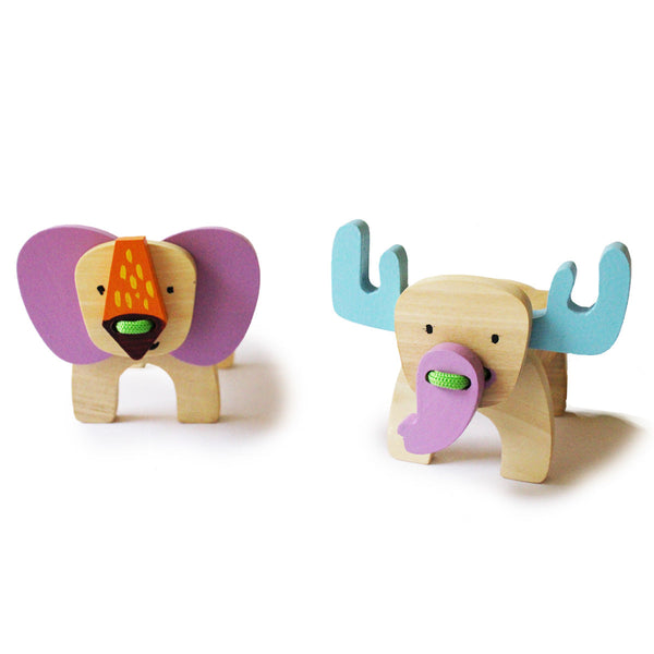 Buy Lace and Make Safari Toys for Kids, Wooden Lacing Threading