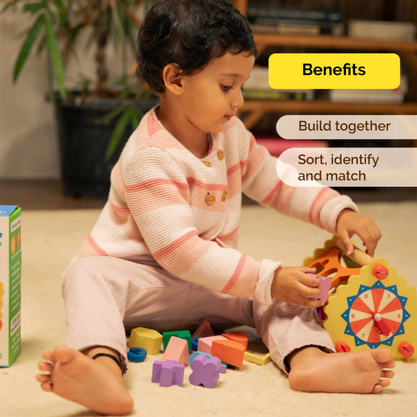 Wooden Shape & Number Sorter House Toy (1+ Years)