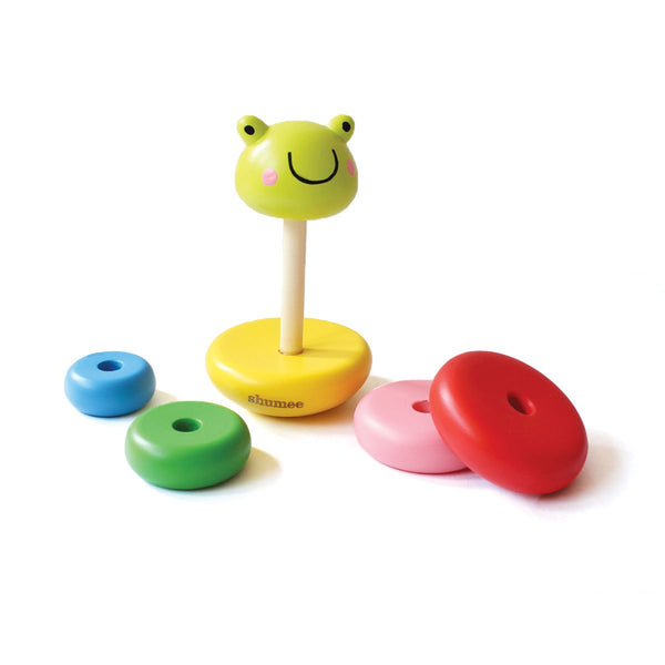 Wooden Frog Rainbow Stacker Toy (1 Years+)