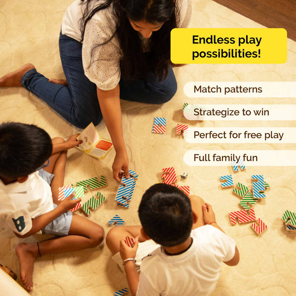 Stack Card Game LinkIt Wooden Block Stacking Family Strategy Game With Cards | 4 ...