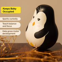Wooden Wobbly Roly Poly Toy- Penguin ( 1 Years+)