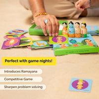 Wooden Ramayana Play Set - Peg Dolls, Memory Cards And Snap Cards (3 Years+)
