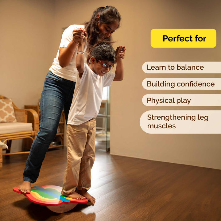 Wooden Butterfly Balance Board - Balancing Activity Toy (3 Years+)
