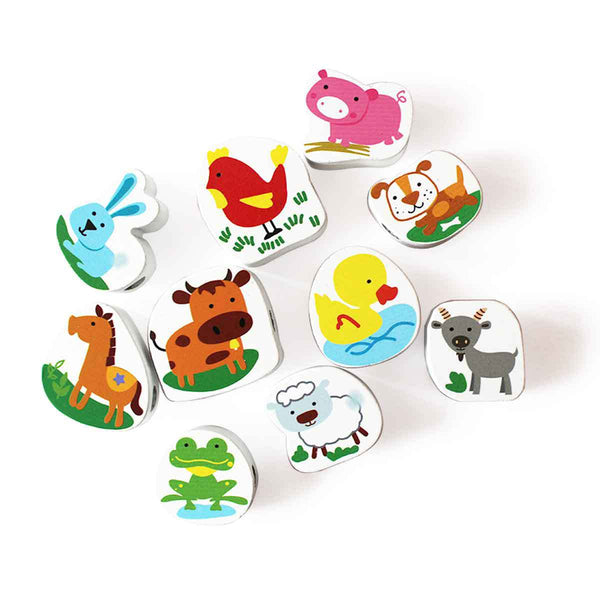 Wooden Farm Lacing Blocks for Toddlers (2 Years+)