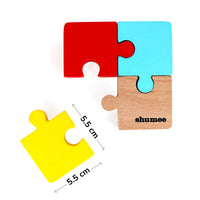 Wooden Puzzle Duo - Square & Circular Puzzles (2 Years+)